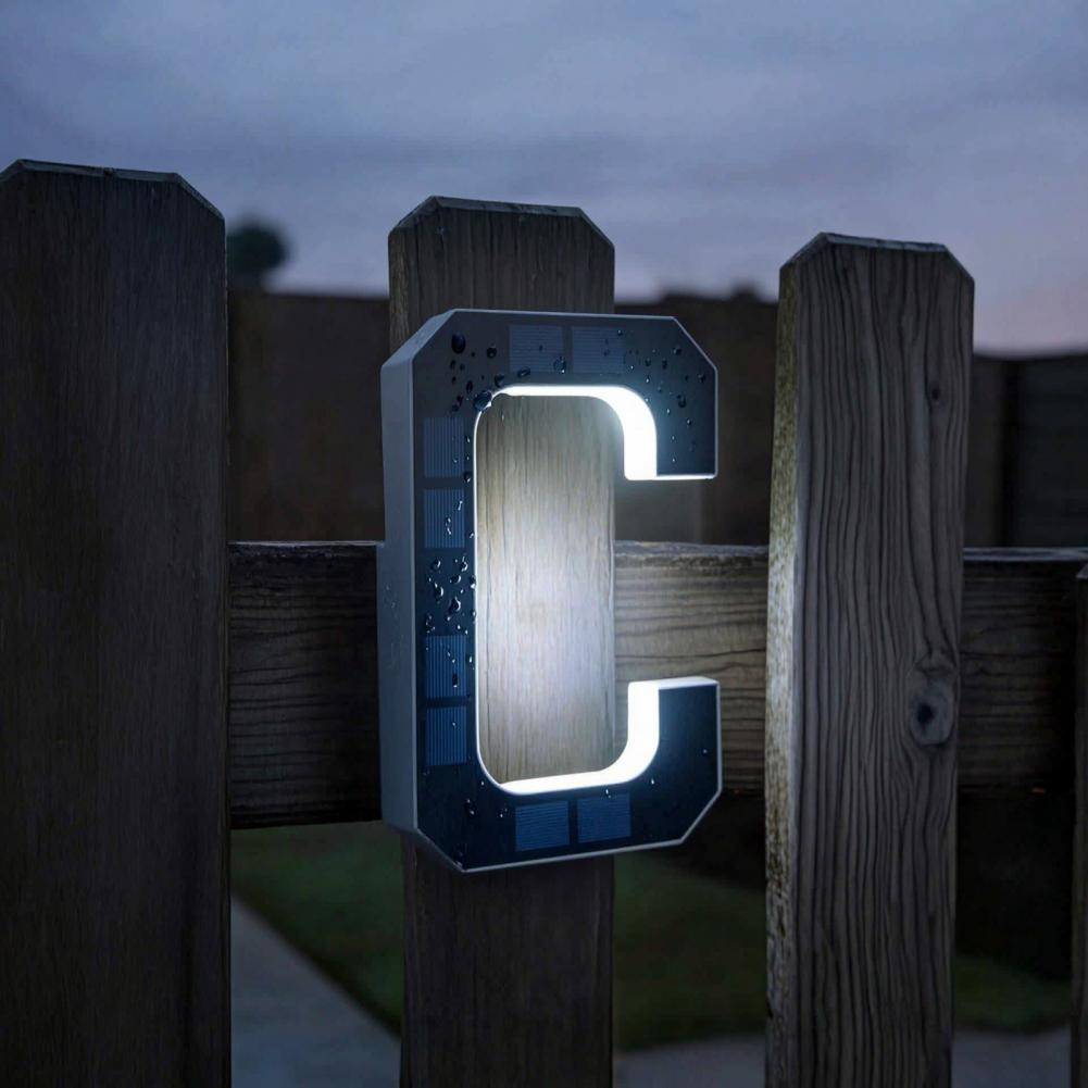 Decor Lighting Address - Solar Address Number Sign, LED Lighted