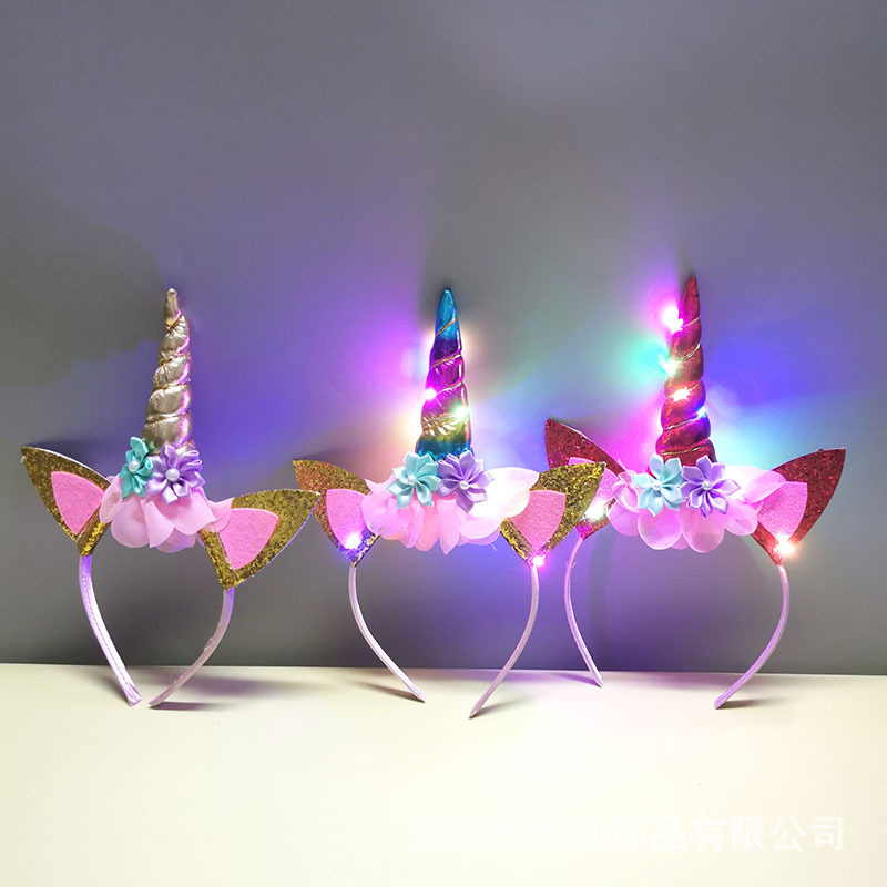 New Halloween Cute Unicorn Hea - Unique Lighting Decor 评论和价格