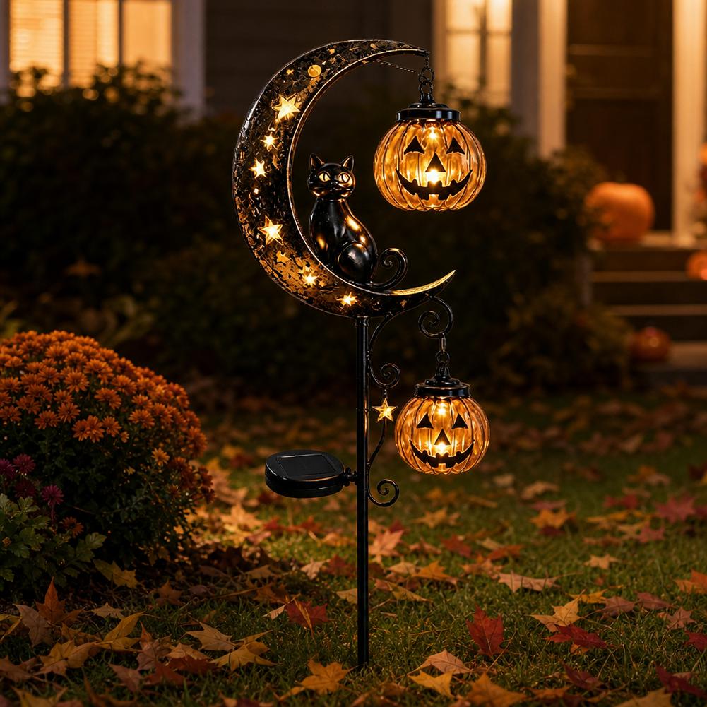 Halloween Black Cat Moon Groun - Led Moon Lamp 评论和价格