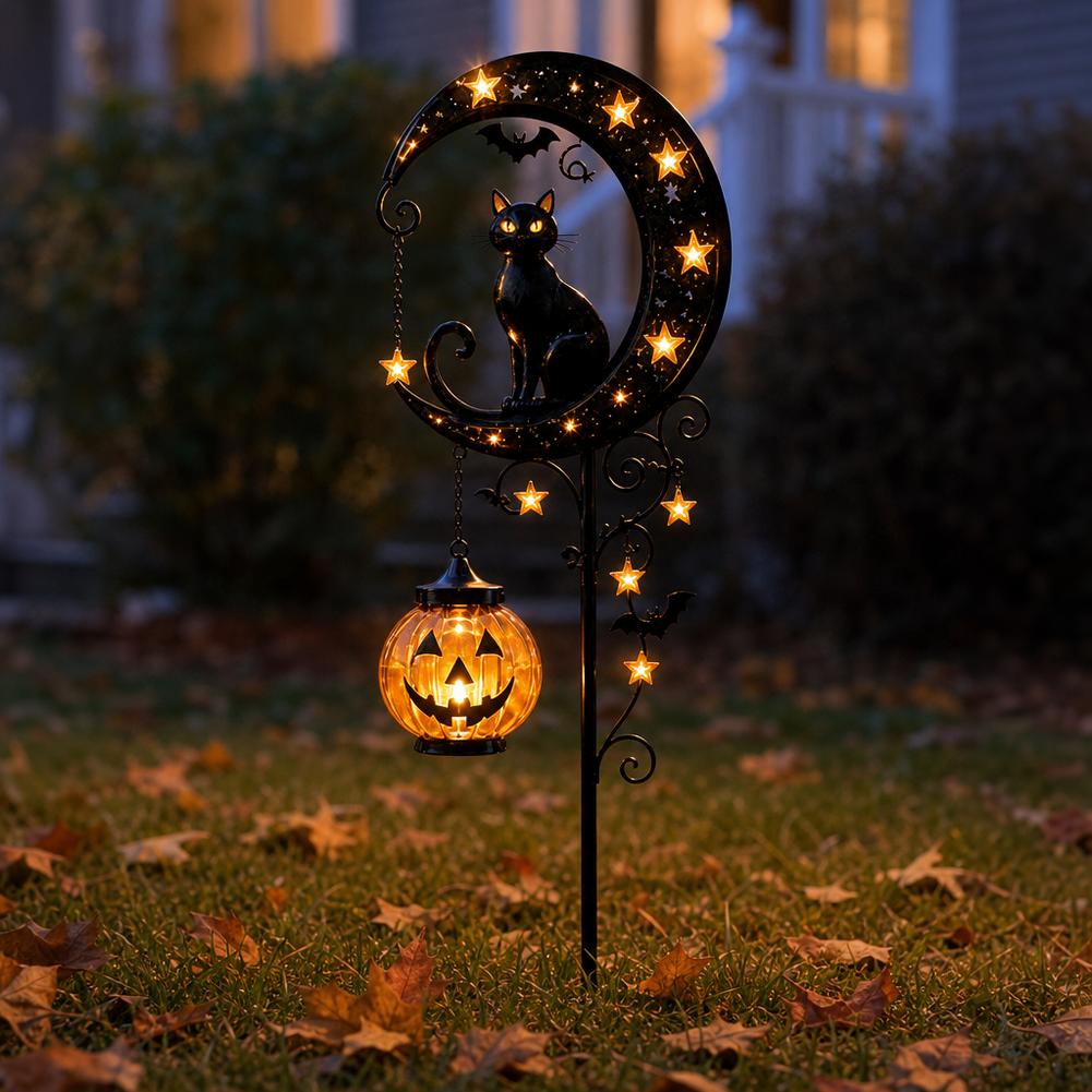 Halloween Black Cat Moon Groun - Led Moon Lamp 评论和价格