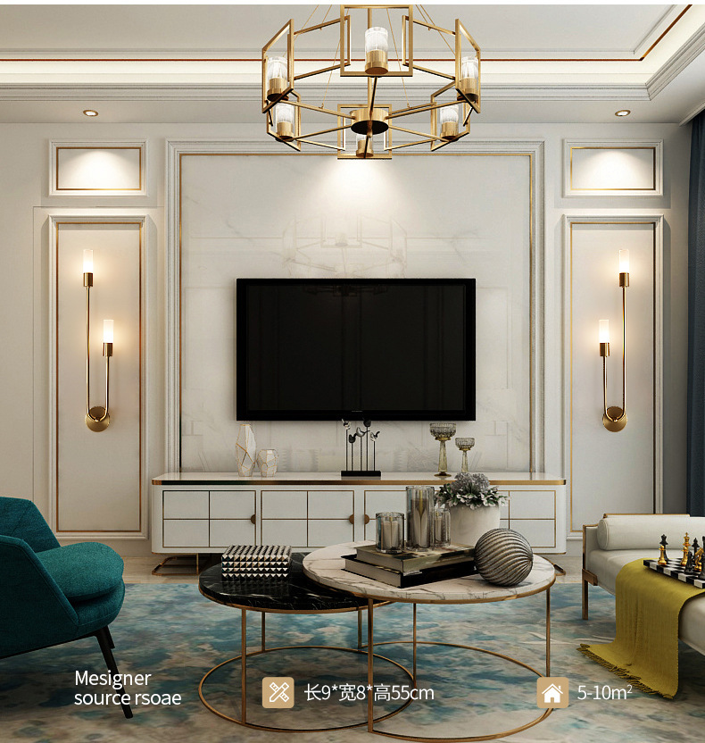 Retro Background Living Room A - Up Lighting Decor 评论和价格