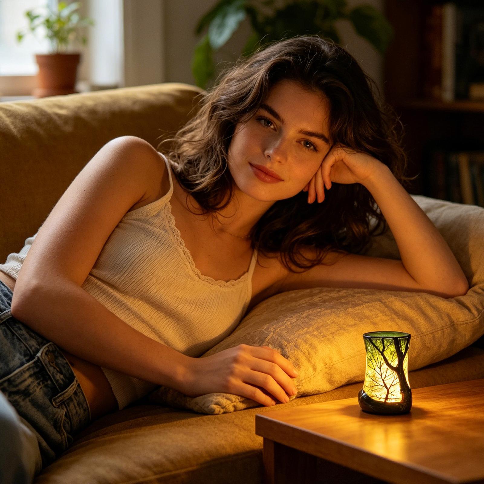 Bedside Table Lamp Forest Nigh - Decor Lighting & Decor Fires Photos 评论和价格