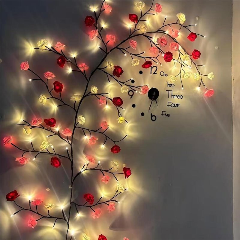 USB DIY Maple Rose Willow Vine - Wall Decor Lighting 评论和价格
