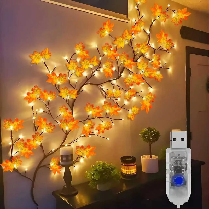 DIY Maple Leaf Rose Pendant US - Wall Decor Lighting 评论和价格