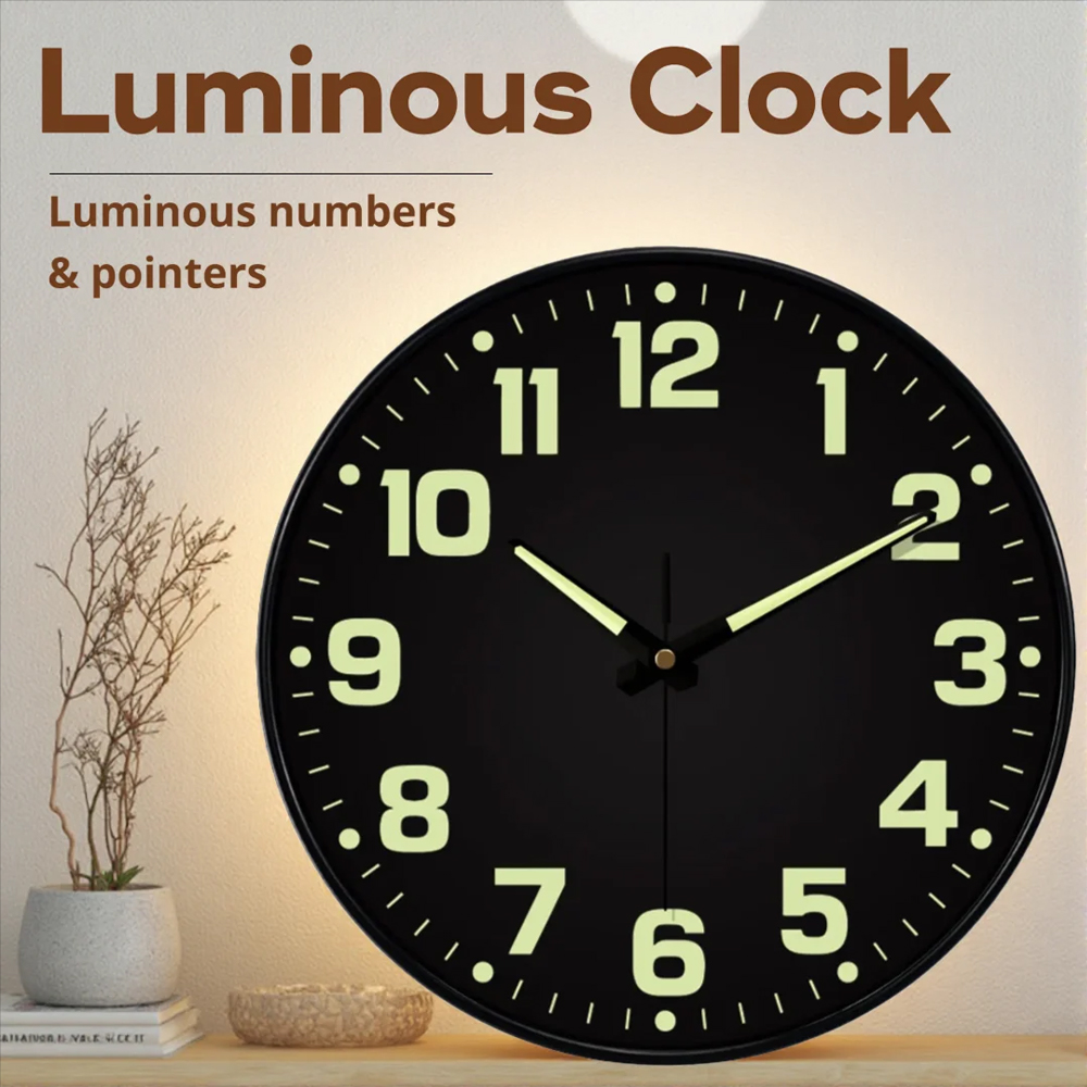 Luminous Wall Clock Light In D - Lighting Home Decor Wall Clocks 评论和价格