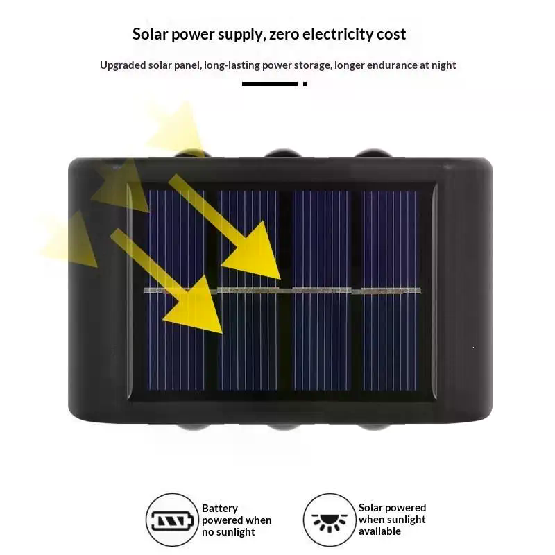 Solar Wall Lamp Outdoor Waterp - Up Lighting Decor 评论和价格