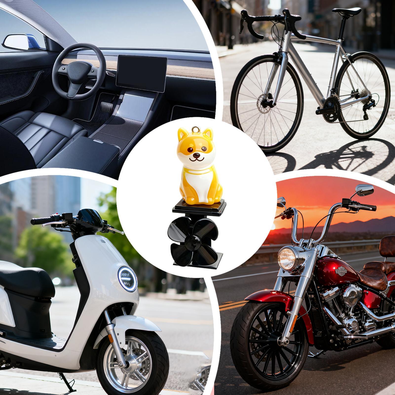Mini Dog Figurines Motorcycle  - Up Lighting Decor 评论和价格