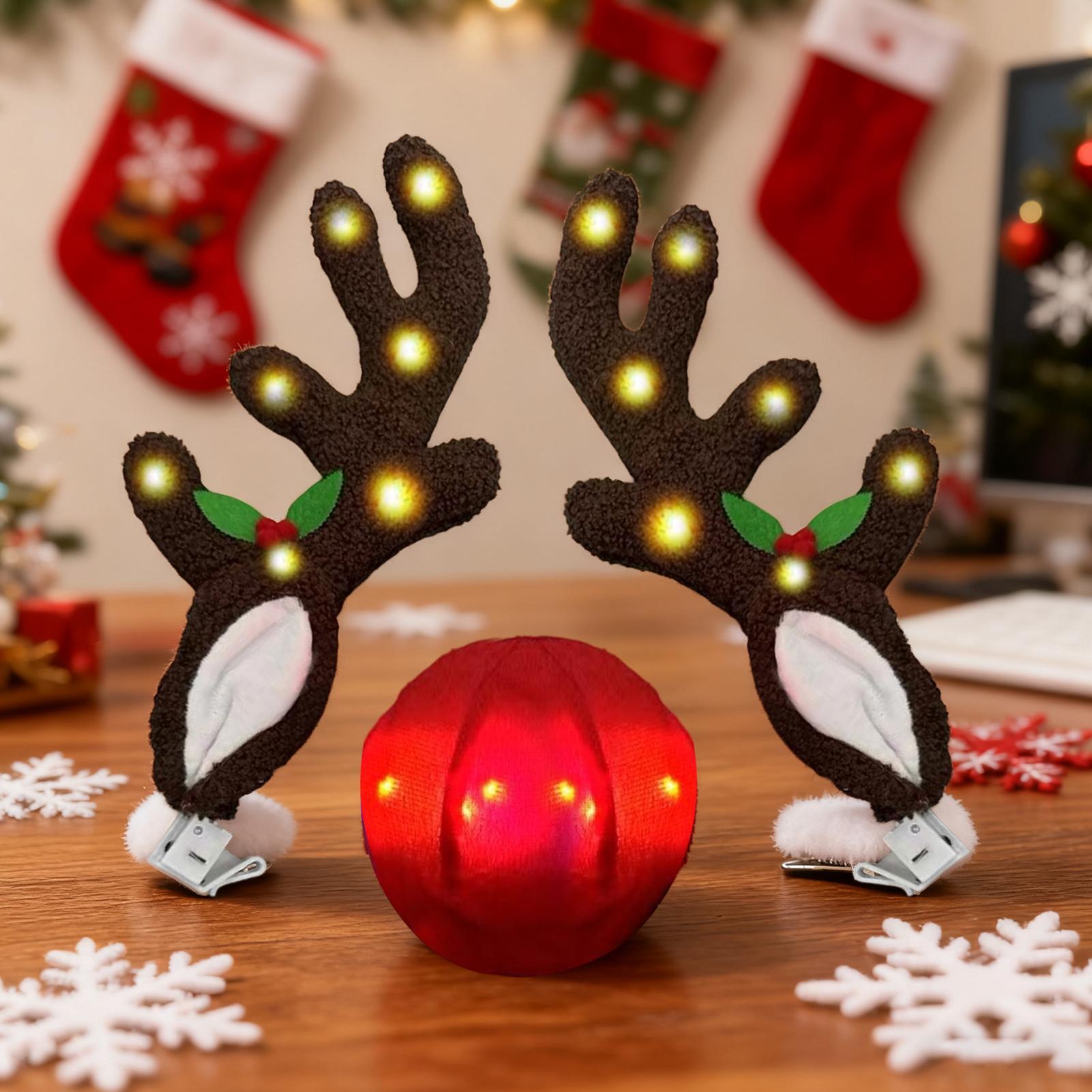 Car Reindeer Antlers Light Up  - Up Lighting Decor 评论和价格