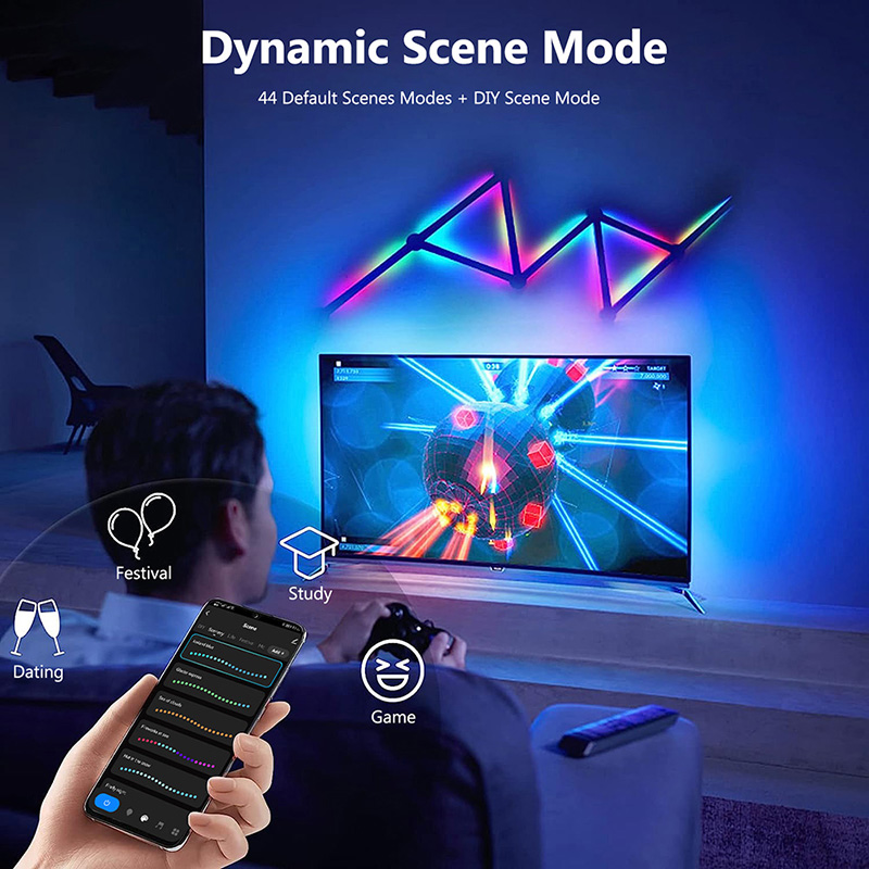 Smart RGB Wall Lamp, Bluetooth - Wall Decor Lighting 评论和价格
