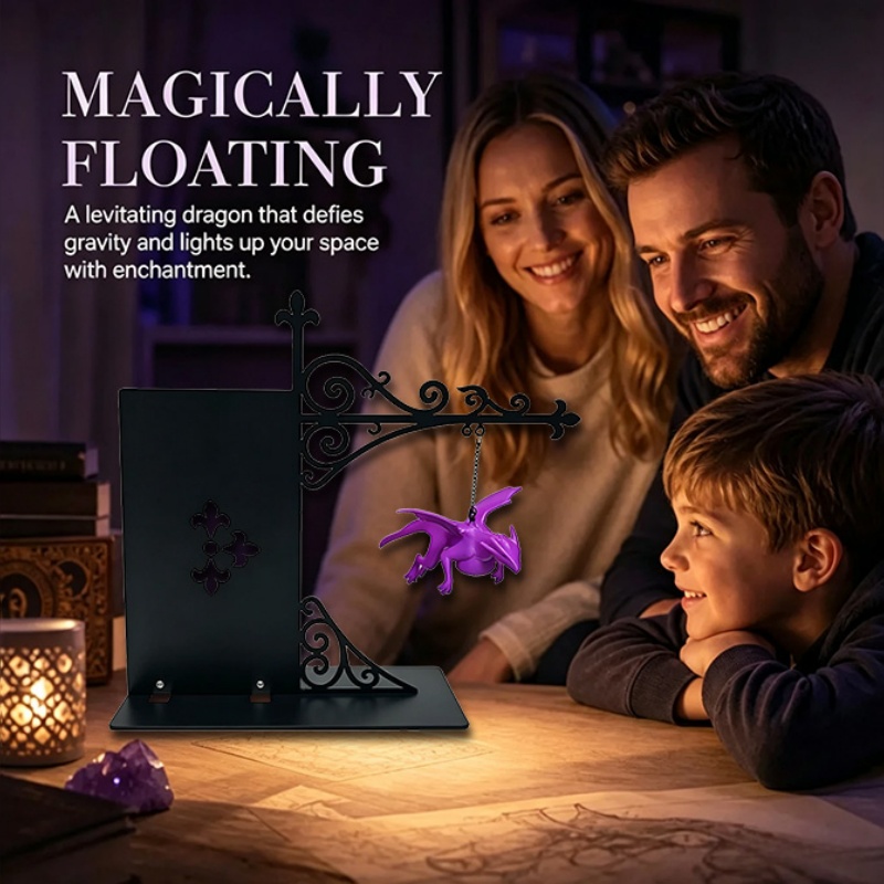 Magical Floating Dragon Booksh - Unique Lighting Decor 评论和价格