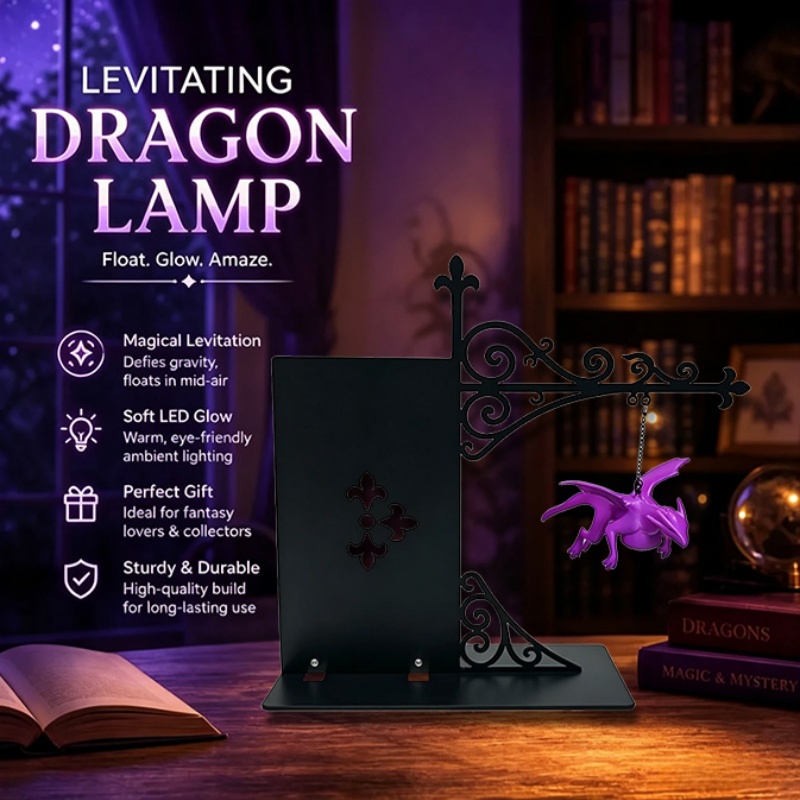 Magical Floating Dragon Booksh - Unique Lighting Decor 评论和价格