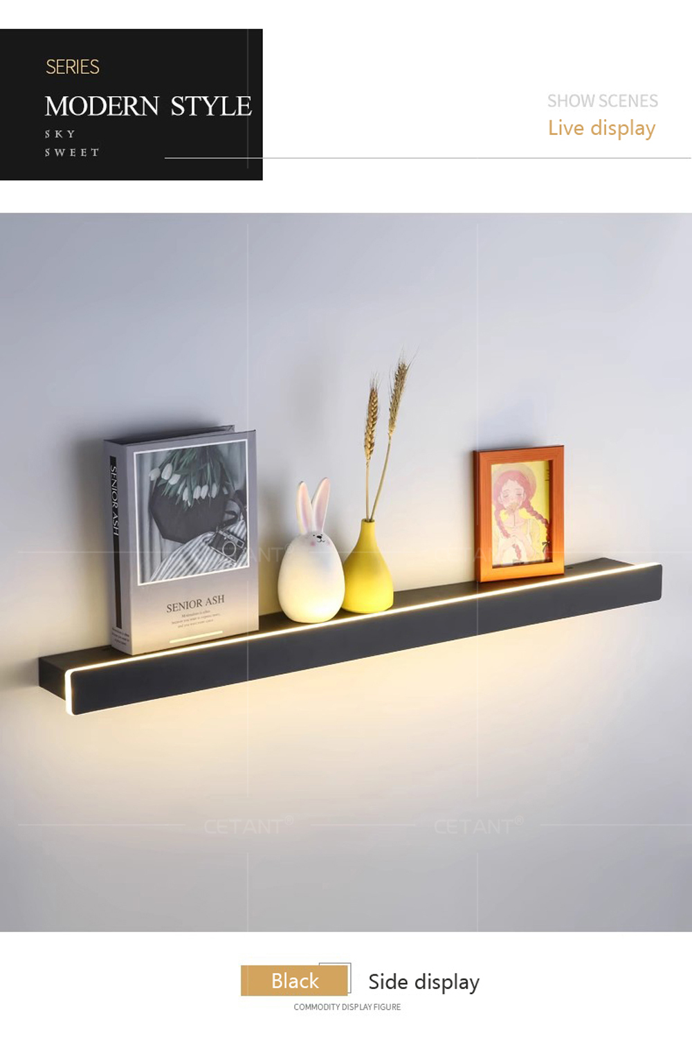 Modern LED Illuminated Floatin - Lighting Room Decor Photo 评论和价格