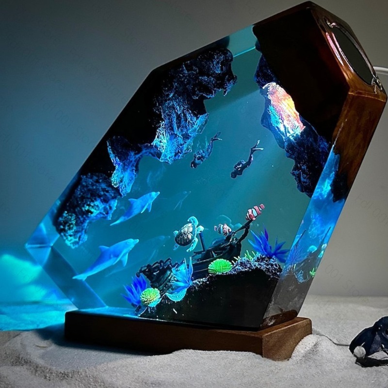 Dolphin and Turtle Resin Night - Unique Lighting Decor 评论和价格