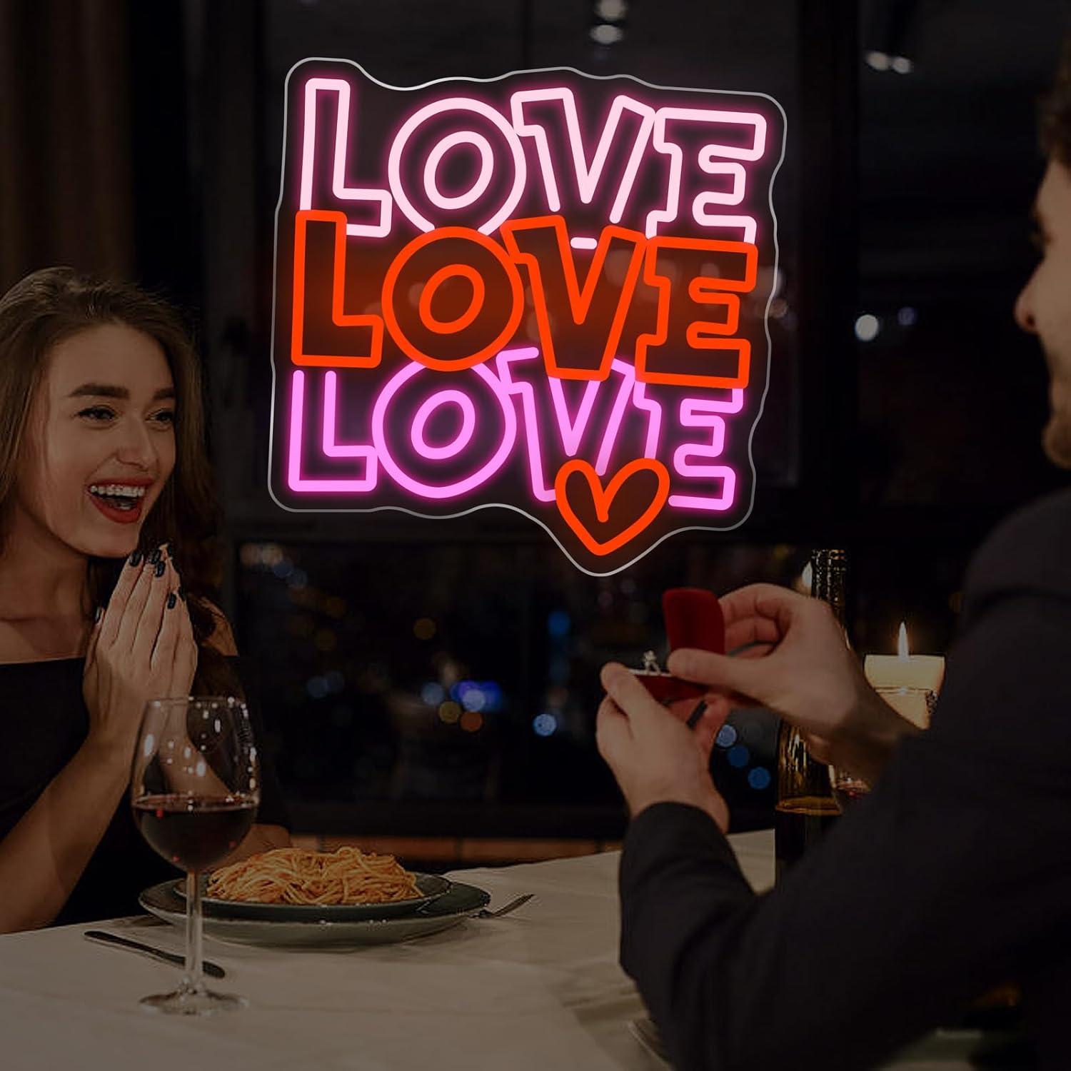Love Neon Sign USB Dimmable LE - Wall Decor Lighting 评论和价格