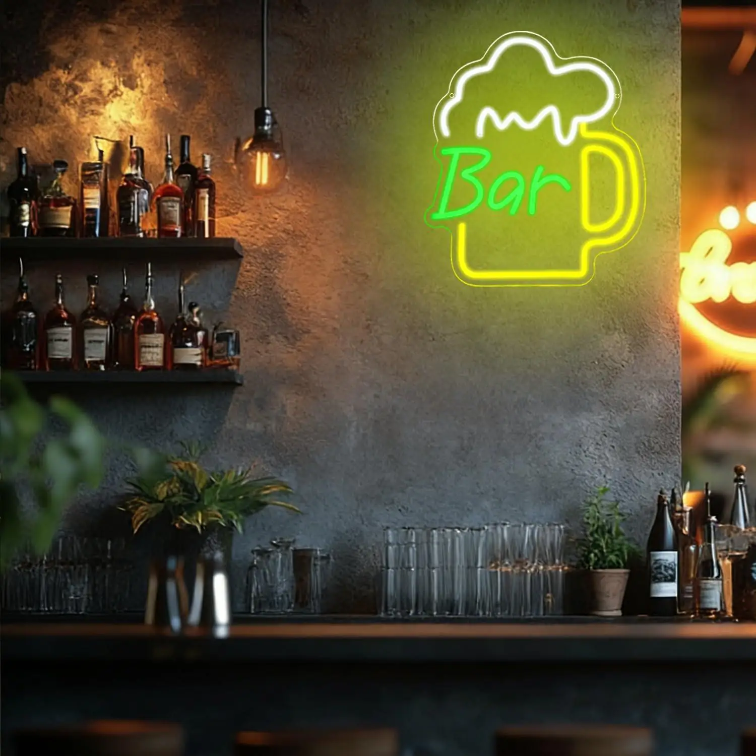 Beer Bar Neon Sign USB Dimmabl - Wall Decor Lighting 评论和价格