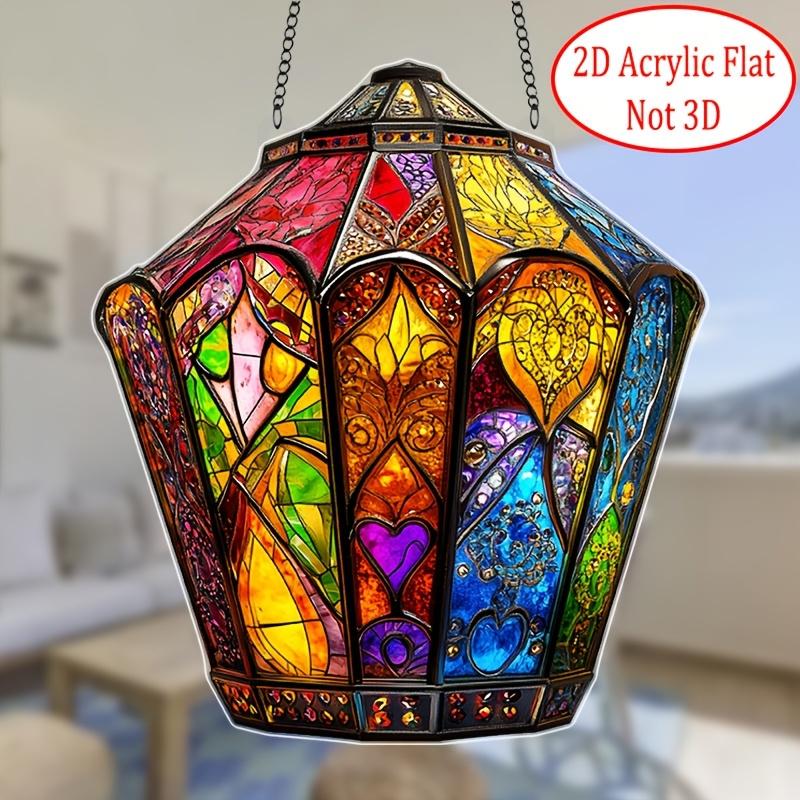 Bohemian-style Lantern 2D Acry - Unique Lighting Decor 评论和价格