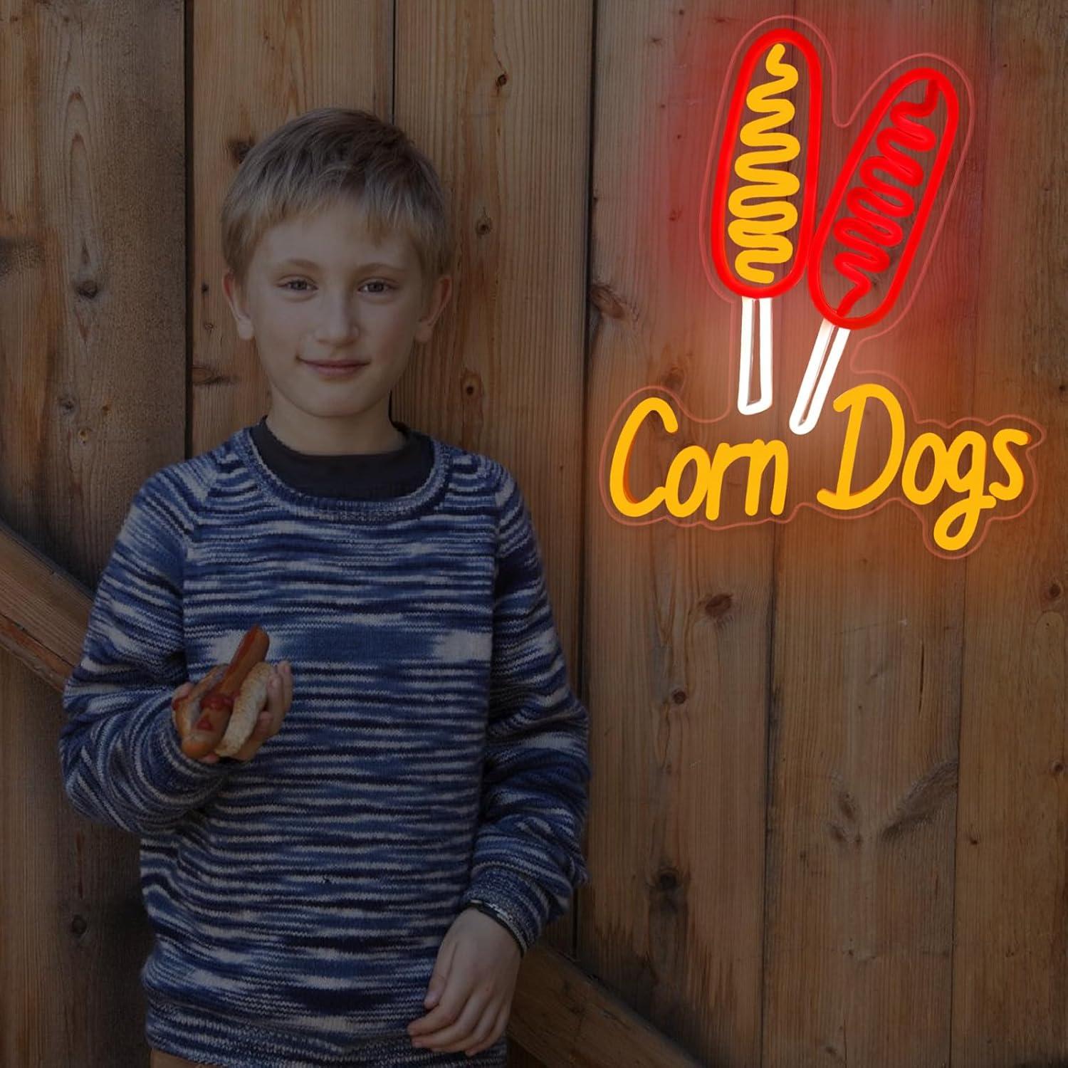 Corn Dog Neon Sign Snack USB D - Wall Decor Lighting 评论和价格