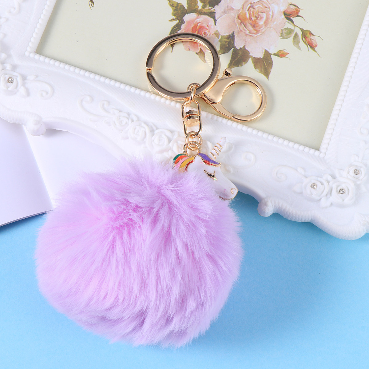 Unicorn Keychain Light Purple  - Unique Lighting Decor 评论和价格