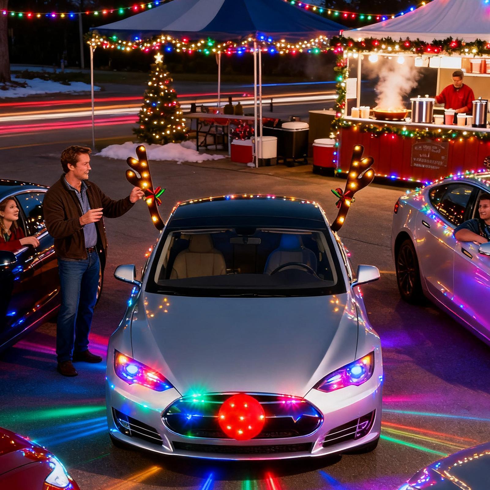 Car Reindeer Antlers with Nose - Up Lighting Decor 评论和价格